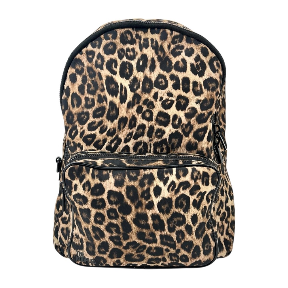 The Kooples Brown & Black Leopard Print Animal Print Backpack Bag